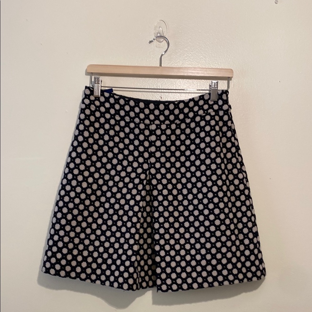 Boden Black and white Patterned Wool Blend Skirt. Size 8 R